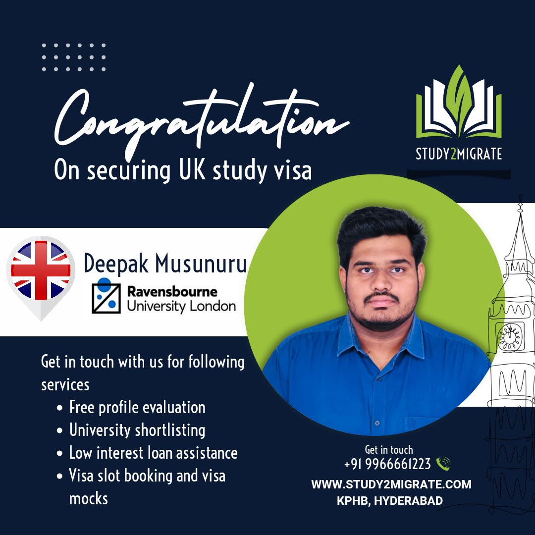 Deepak Musunuru — UK Study Visa