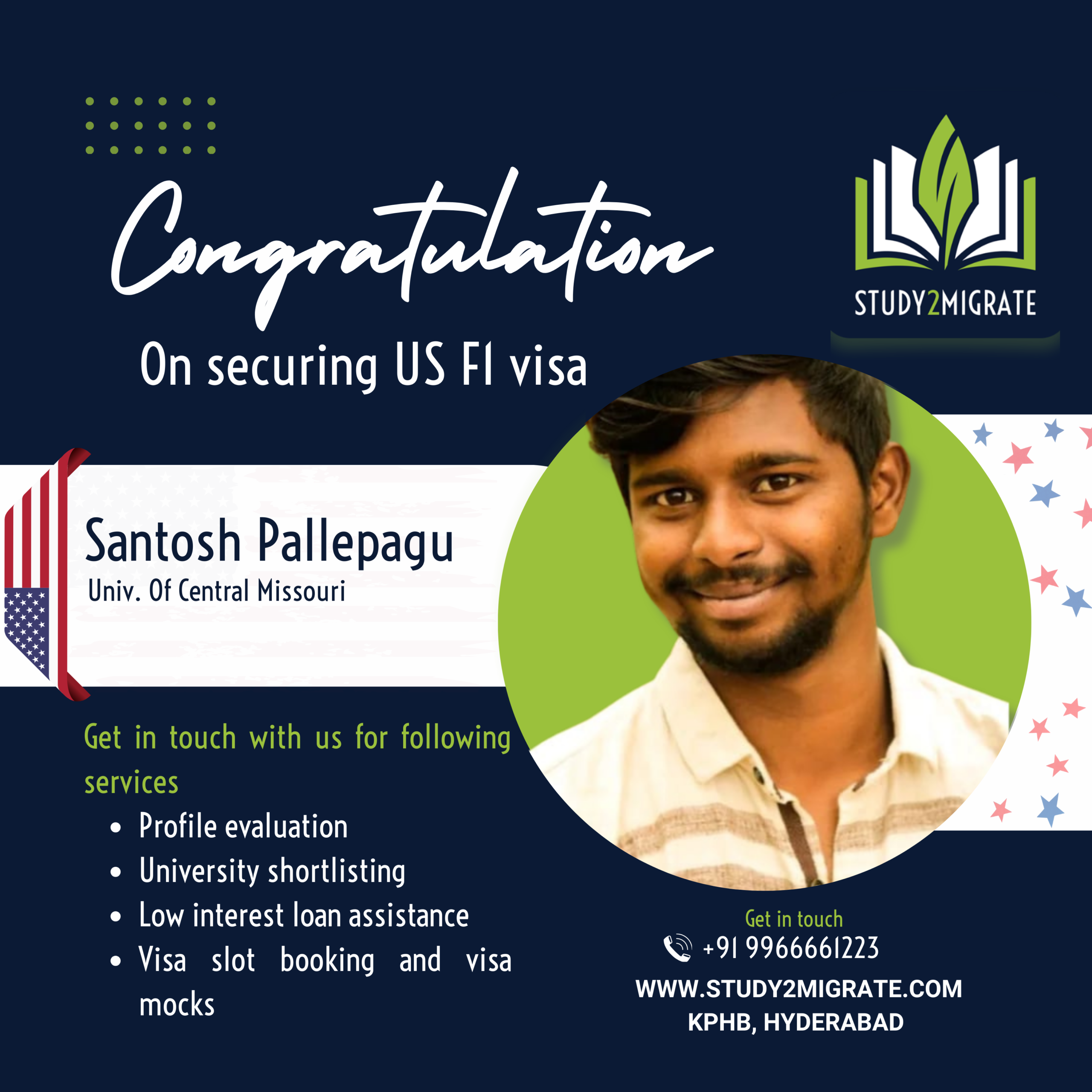Santosh Pallepagu — US F1 Visa