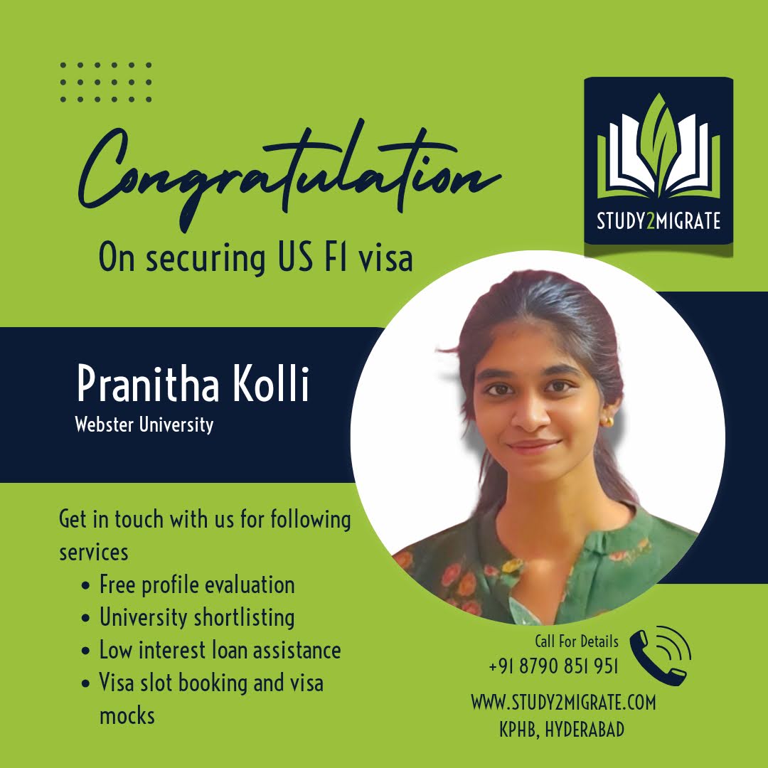 Pranitha Kolli — US F1 Visa